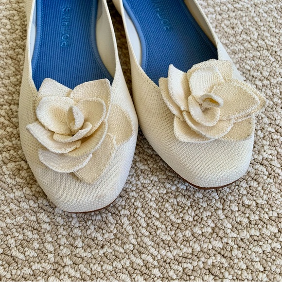 Rothy's Petal Square Ballet Flats in Love Bird - Picture 8 of 11